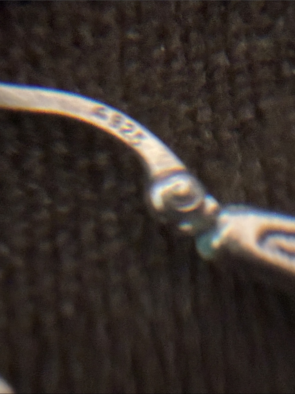 .925 Sterling HOOP EARRINGS real solid Silver Fine Jewelry 1990s Vntg teardrop - Picture 5 of 9